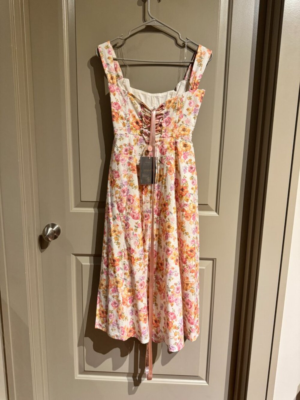 NWT House of CB Saira Ivory Floral Corset Midi Dress Size S - Picture 3 of 13